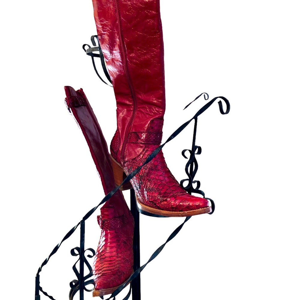 Leather Python Western Styled Boots! - image 2